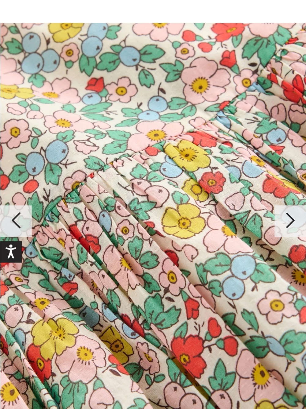 Mini Boden Madeline woven puff sleeve floral dress - Picture 4 of 7